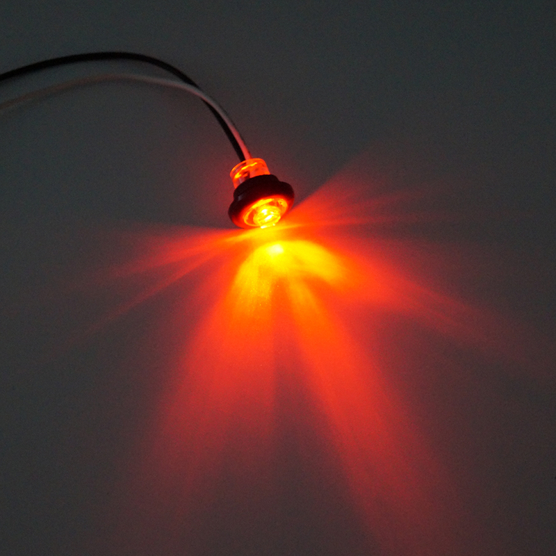 Lumière de marqueur latéral rond à LED rouge pour les remorques